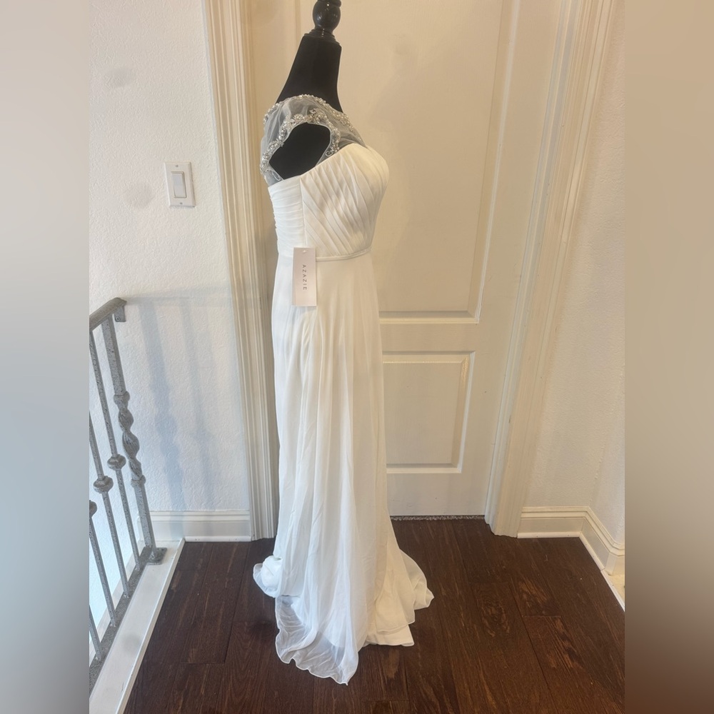 NWT Azazie Sz 4 Kamora Ivory Wedding Dress #AZ411452 - Picture 3 of 12